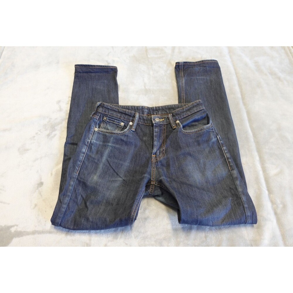 Levis 511‎ Mens 30x32 Blue Stretch Denim Cotton Blend Dark Wash Skinny Jeans